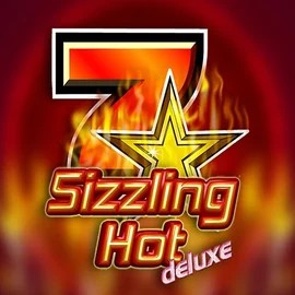 Sizzling Hot Deluxe online game logo by Novomatic on spindogonline.com