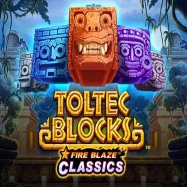 Slots logo of Fire Blaze: Toltec Blocks from Rarestone Gaming at SpinDog Casino