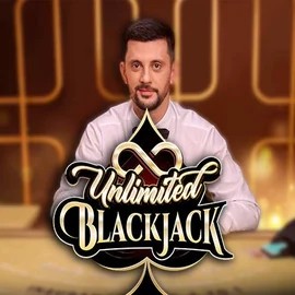 Unlimited Blackjack logo by Ezugi SpinDog Casino